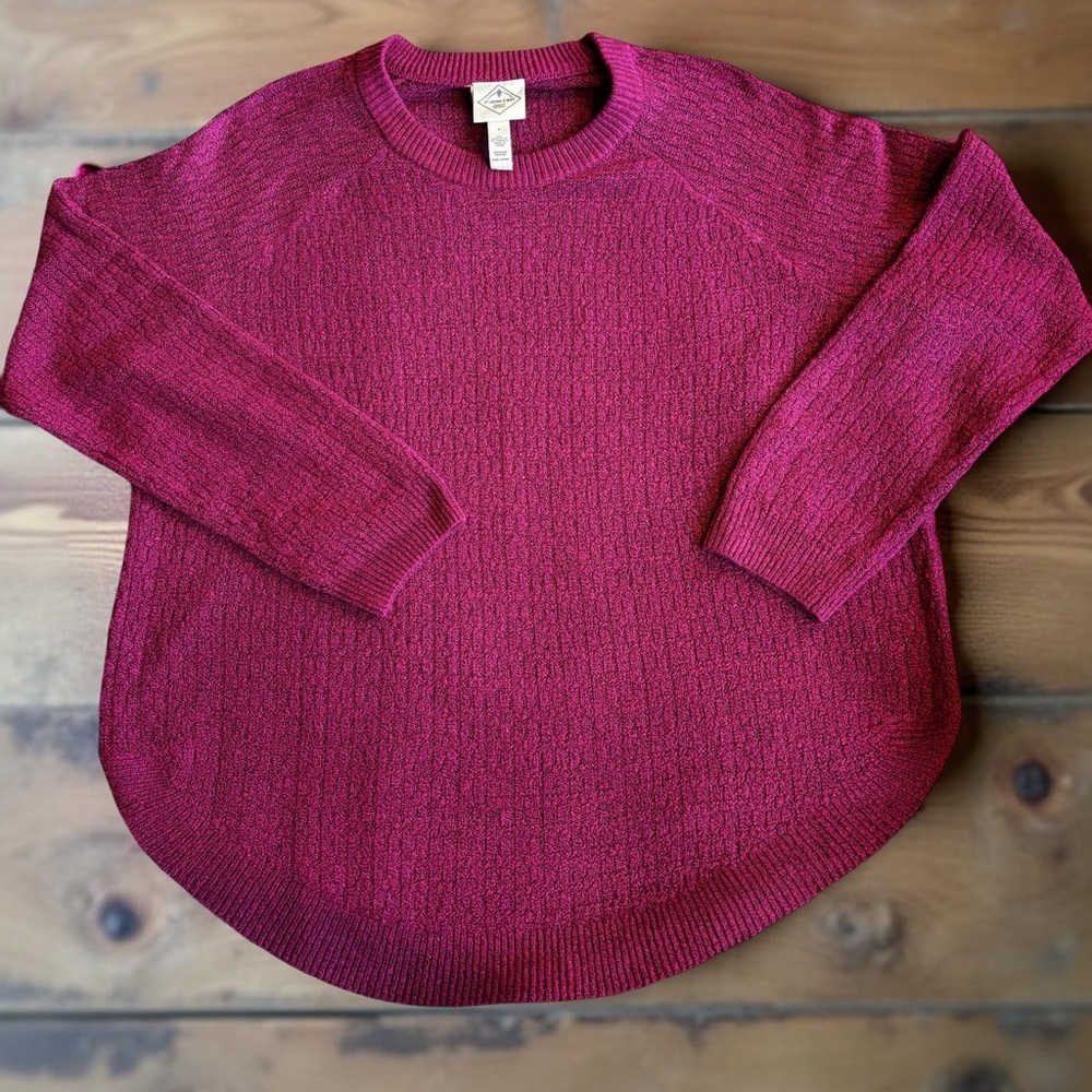 St John’s Bay Fuchsia Large Knit Pullover Sweater